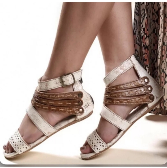 New BedStu ARTEMIS Sandal Leather Handmade Womens Nectar Tan Lux Sz 10 - Picture 3 of 11